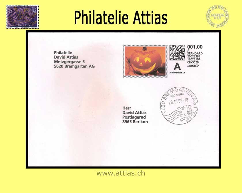 CH 2009 FDC Webstamp Pro Juventute - 4 Briefe