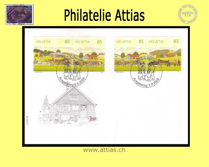 CH 2009 FDC Alpabfahrt - Kombinationen 2 Paare