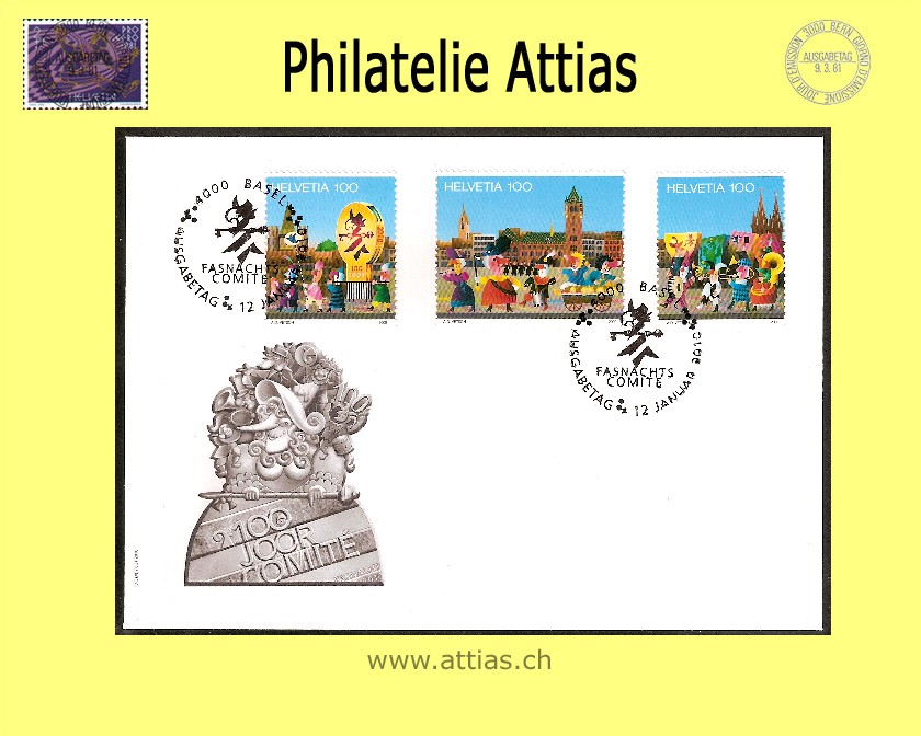 CH 2010 FDC Basler Fasnacht - Einzelmarken