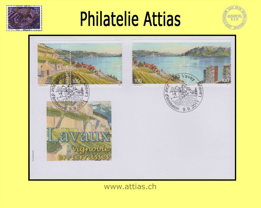 CH 2011 FDC Lavaux - Kombinationen 2 Paare