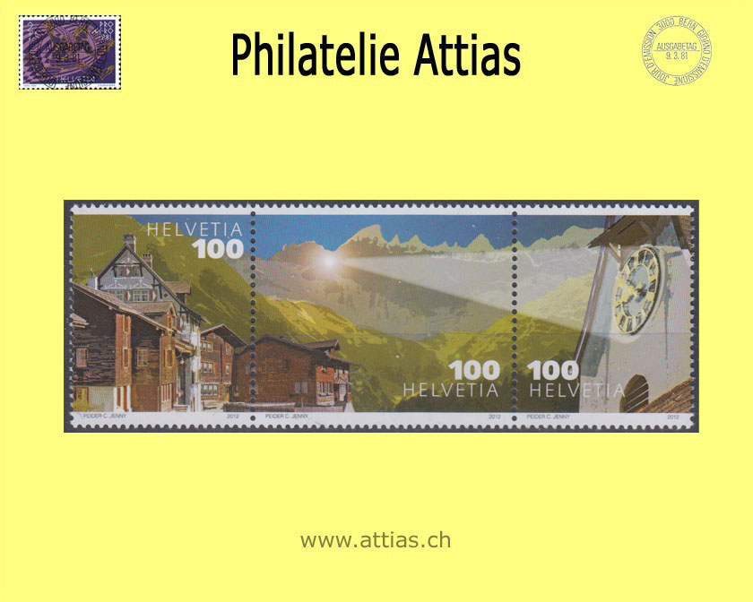 CH 2012 Elm - Martinsloch connected stamps MNH