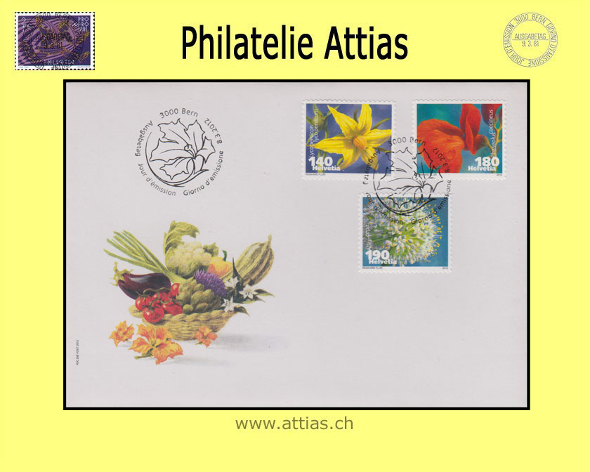 CH 2012 FDC Gemüseblüten aus BB