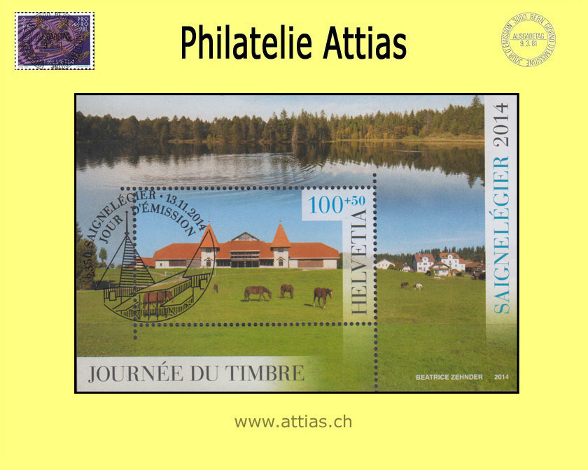 CH 2014 W103 (Bl.58) Block TdB Saignelegier ET-Stempel