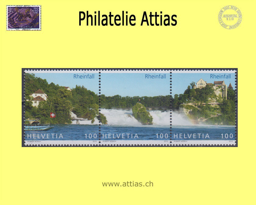 CH 2015 Rhine Falls connected stamps MNH