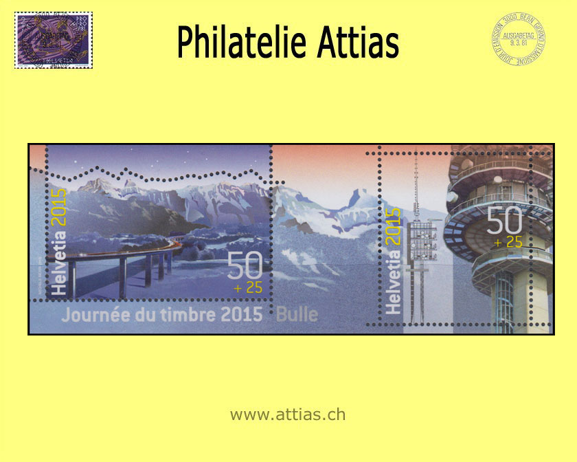CH 2015 W106 (Bl.60) Block TdB Bulle  Postfrisch