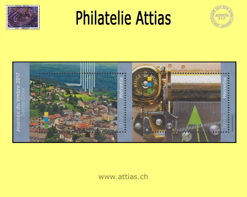 CH 2017 W114 (Bl.67) Block TdB Sainte-Croix  Postfrisch