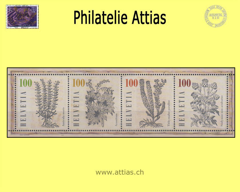 CH 2018 1704 (Bl.69) Bloc Medicinal plants  MNH