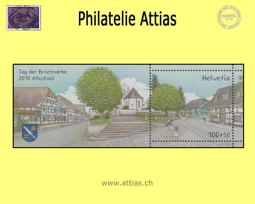 CH 2018 W118 (Bl.70) Block TdB Allschwil  Postfrisch
