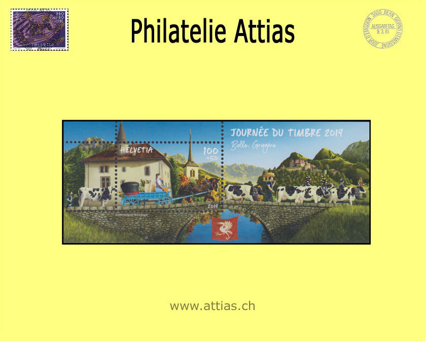 CH 2019 W120 (Bl.73) Block TdB Bulle, Gruyere  Postfrisch