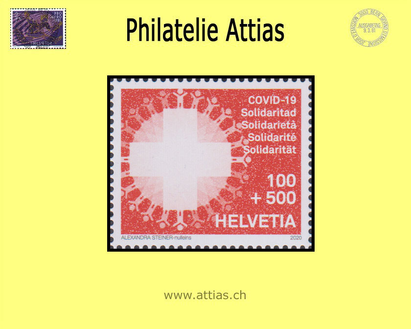 CH 2020 W122A COVID-19 Solidarität (Corona) - Einzelmarke - Postfrisch