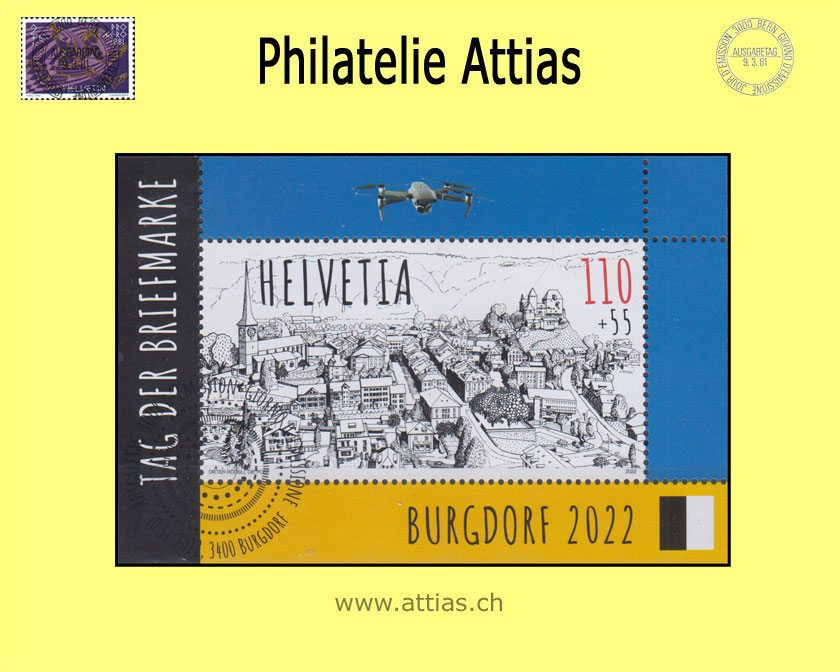 CH 2022 W132 (Bl.96) Block TdB Burgdorf BE ET-Stempel