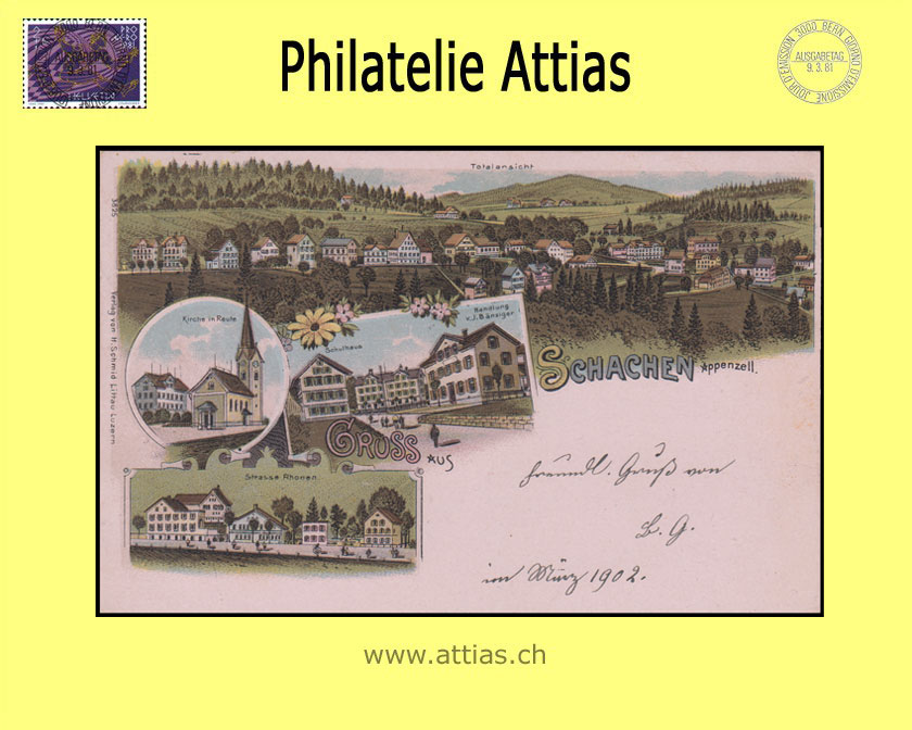 PC Schachen b.Reute AR color litho Gruss aus (4 pictures)