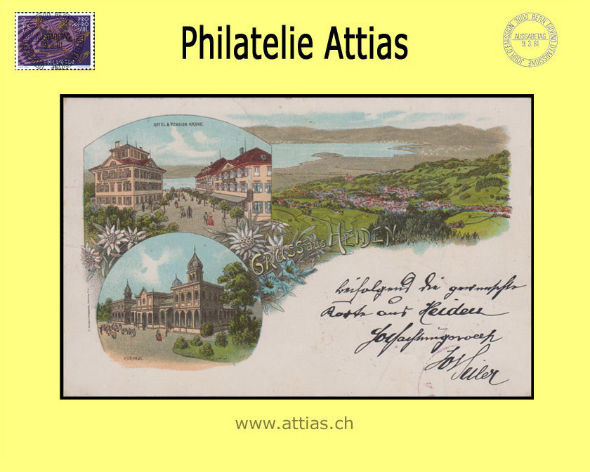 PC Heiden AR color litho Gruss aus (3 pictures)