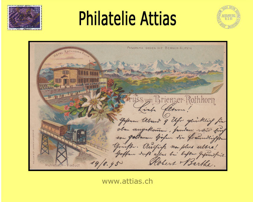 AK Brienzer Rothorn BE Farb-Litho Gruss vom (1895)
