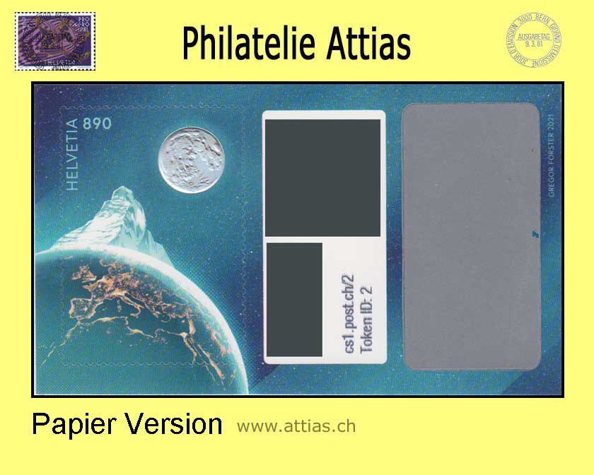 CH 2021 Swiss Crypto Stamps 1.0 Token ID 2, Dent Blanche, Einzelwert  Postfrisch und NFT unbenutzt
