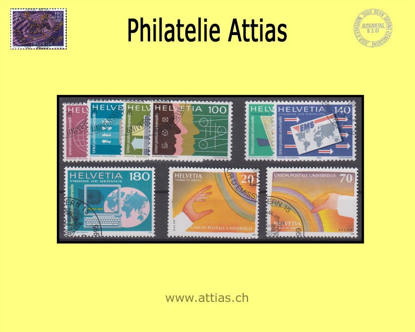 CH 1976-99 DX 10-18 Restliche Ausgaben bis 2000, Satz gestempelt