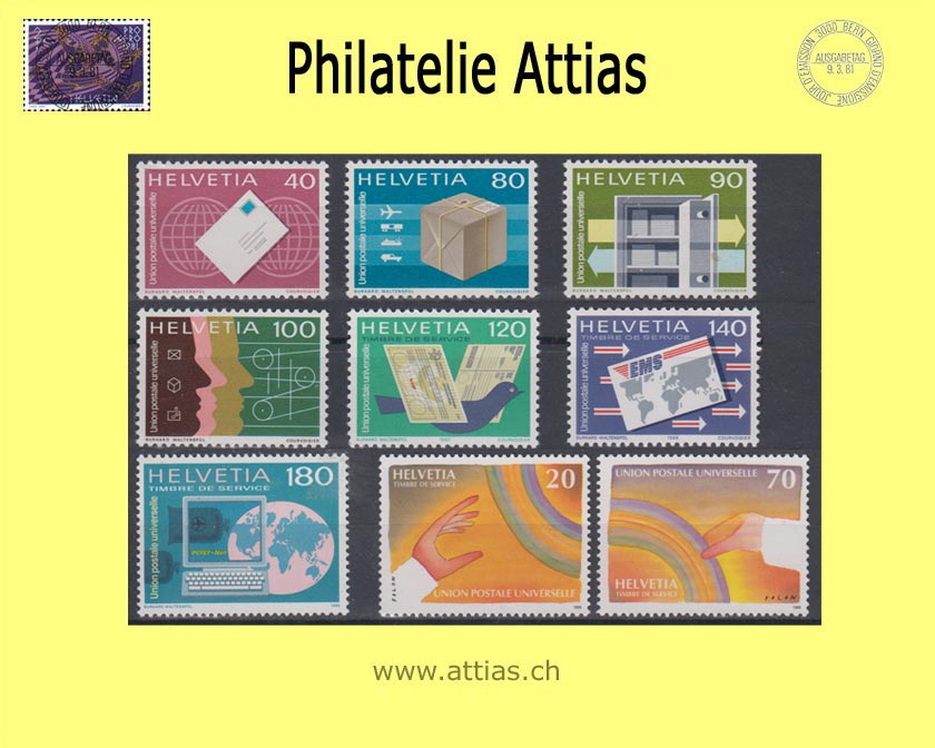 CH 1976-99 DX 10-18 Restliche Ausgaben bis 2000, Satz Postfrisch