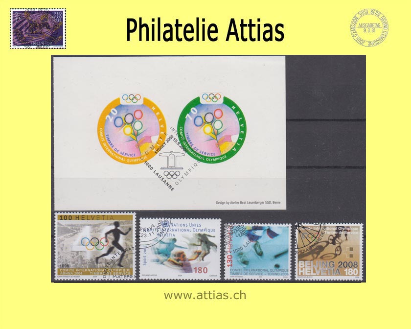 CH 2000-08 DXIII 1-6 Ausgaben ab 2000 bis 2020, Satz gestempelt