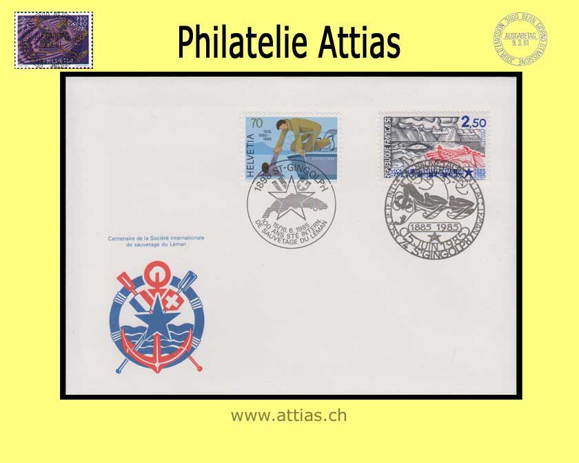 CH 1985 FDC St-Gingolph - Gemeinschaftsausgabe CH/FR C6