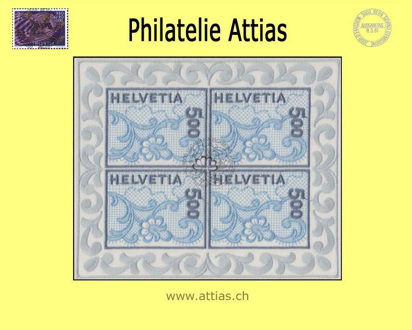 CH 2000 999 NABA St.Gallen 2000 - Stickereibogen - ET-Stempel