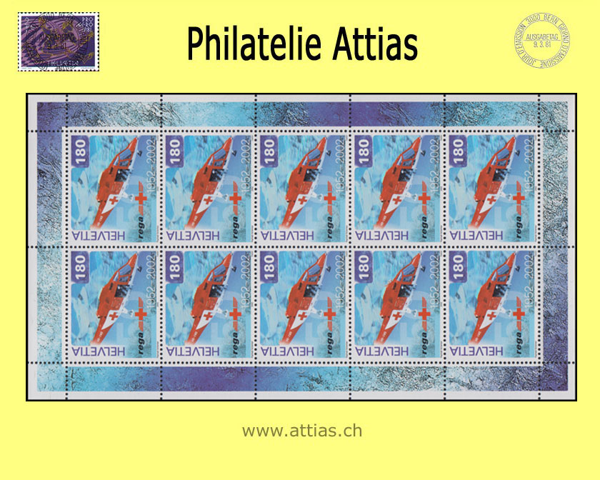 CH 2002 50 Jahre REGA - Zierbogen -  Postfrisch
