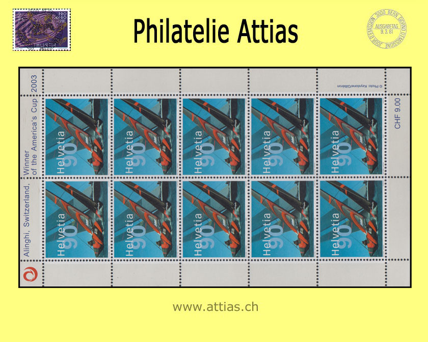 CH 2003 Alinghi, Switzerland - Kleinbogen -  Postfrisch