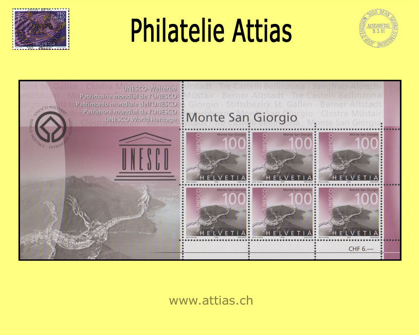 CH 2004 UNESCO-Welterbe - Monte San Giorgio -  Postfrisch