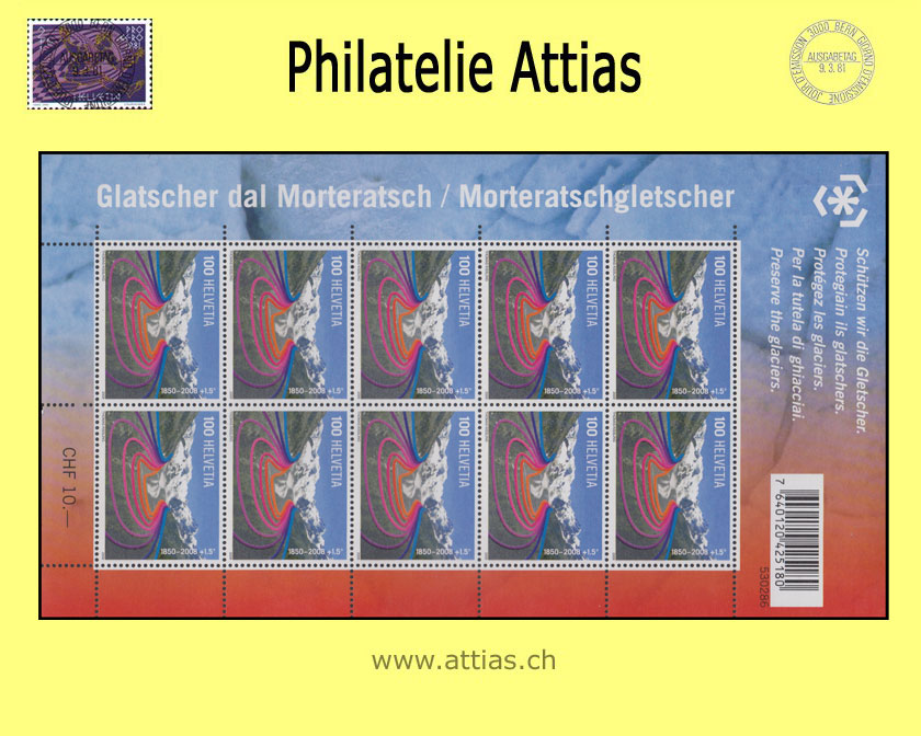 CH 2009 Morteratschgletscher - Kleinbogen - Postfrisch