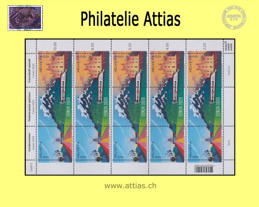 CH 2020 OS1791-1792 Ceneri 2020 - Zierbogen - Postfrisch