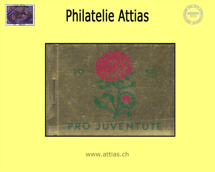 CH 1958 MH Pro Juventute (J-7) MNH Summer aster, gold