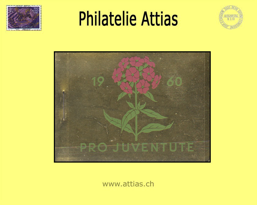 CH 1960 MH Pro Juventute (J-9) MNH Phlox, gold