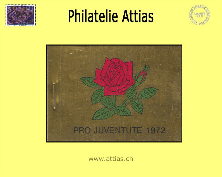 CH 1972 MH Pro Juventute (J-21) MNH Rose, gold