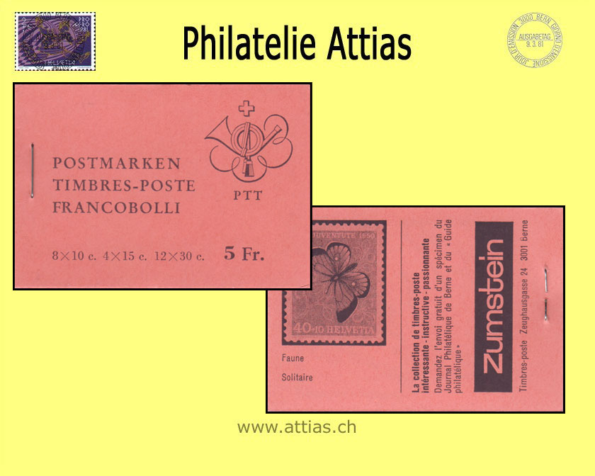 CH 1973 MH Baudenkmäler (0-64) Postfrisch rotorange, (B)