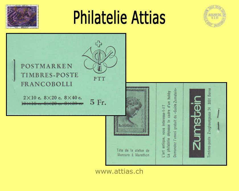 CH 1976 MH Baudenkmäler (0-68I) Postfrisch grün