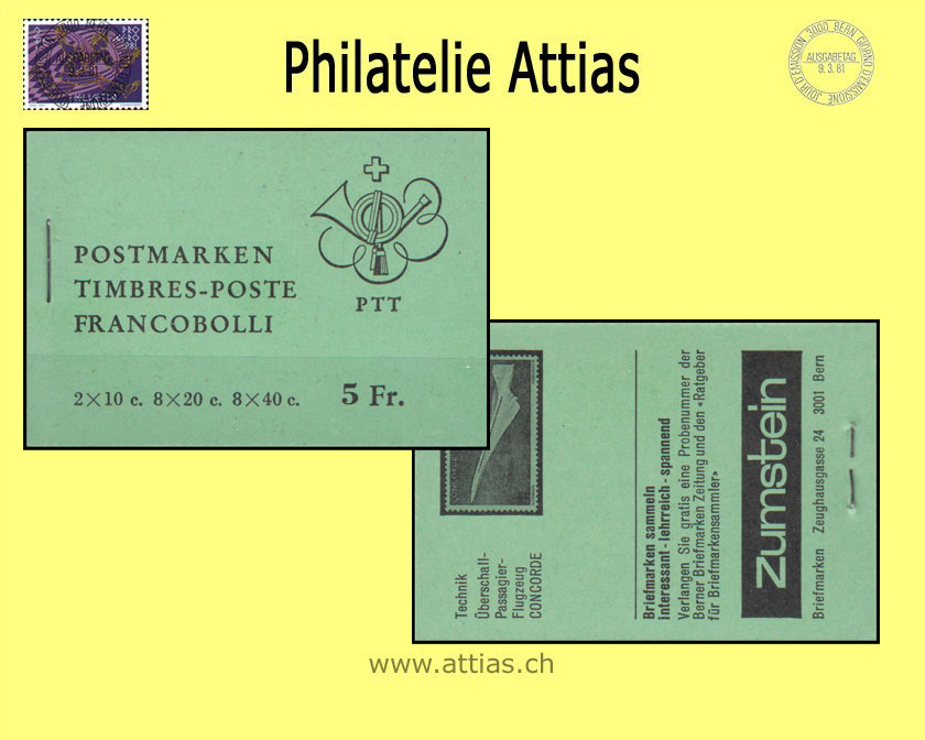 CH 1976 MH Baudenkmäler (0-68III) Postfrisch grün
