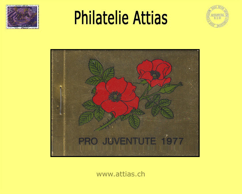 CH 1977 MH Pro Juventute (J-26) Postfrisch Rose, gold