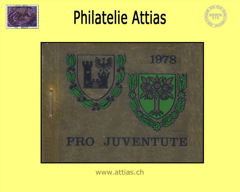 CH 1978 MH Pro Juventute (J-27) MNH Coat of arms, gold