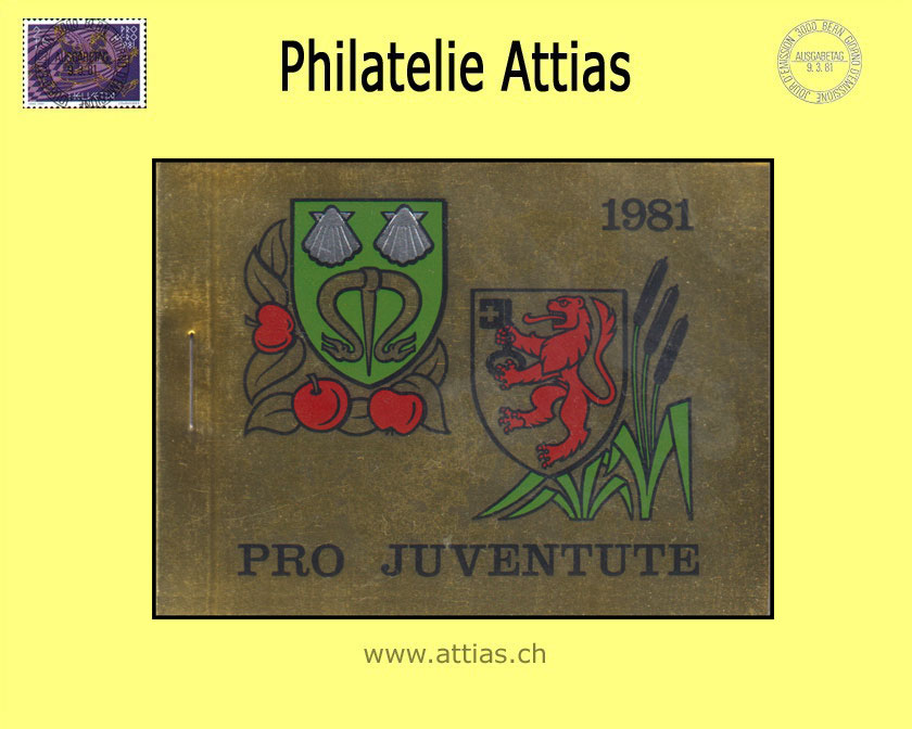 CH 1981 MH Pro Juventute (J-30) Postfrisch Wappen, gold