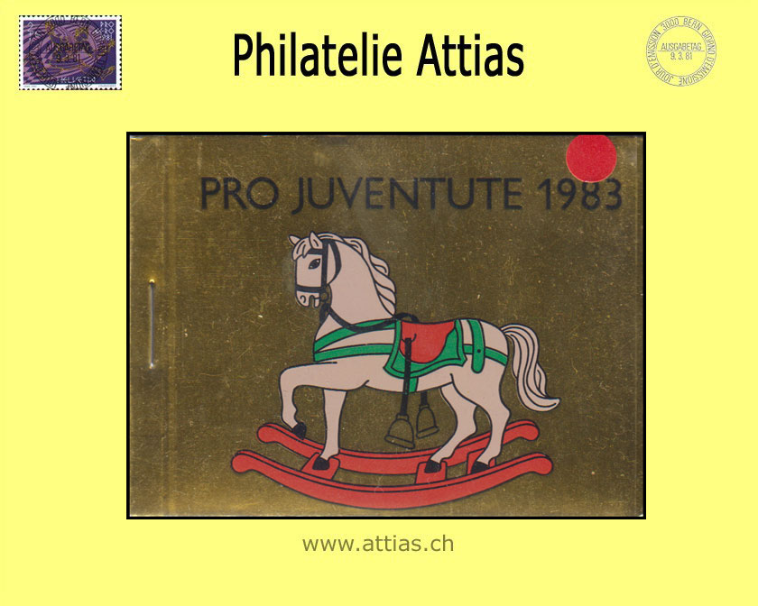 CH 1983 MH Pro Juventute (J-32) ET-Stempel Schaukelpferd, gold