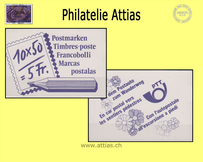 CH 1988 MH Postbeförderung (0-84) ET-Stempel