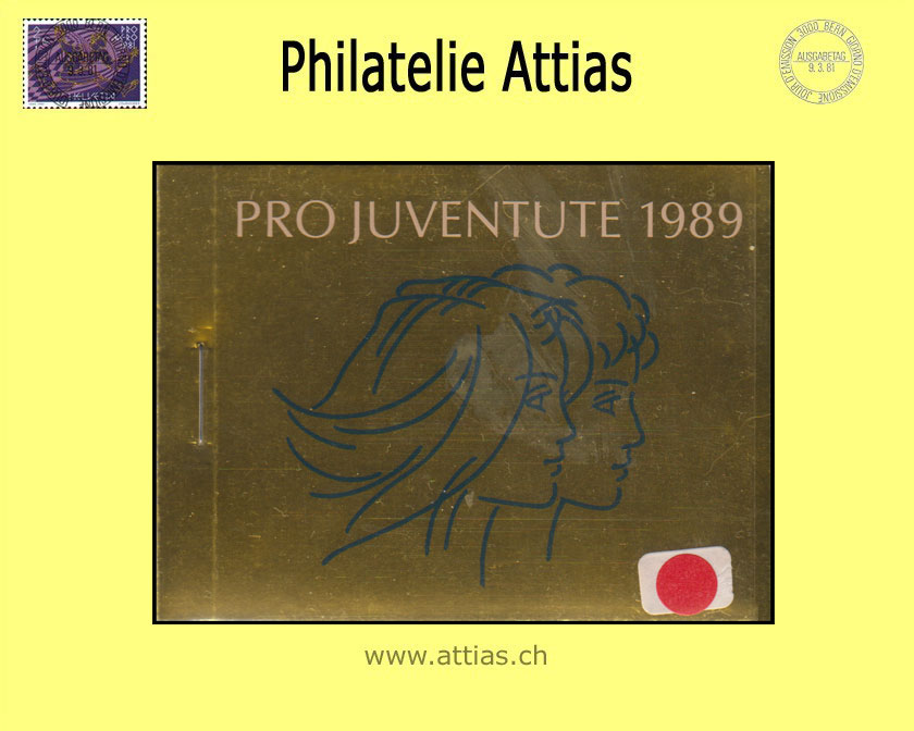 CH 1989 MH Pro Juventute (J-38) ET-Stempel Kinder, gold