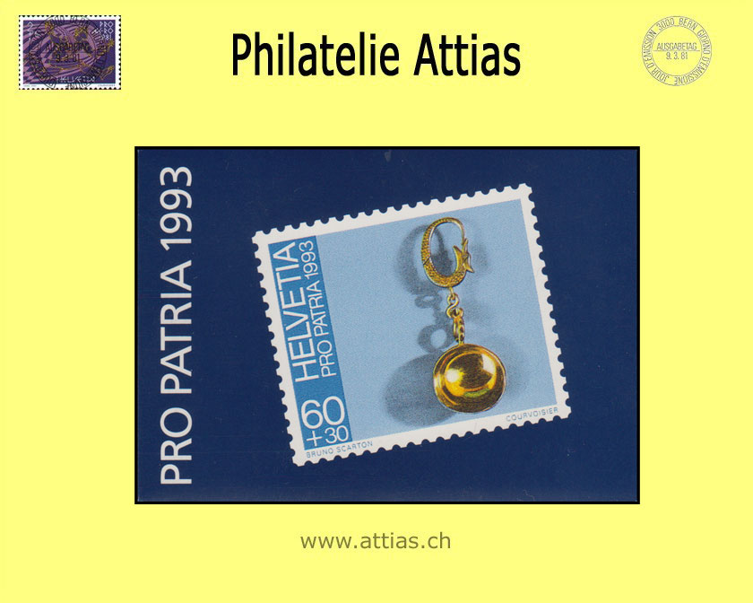 CH 1993 MH Pro Patria (B-5) ET-Stempel Appenzeller Sennenohrring