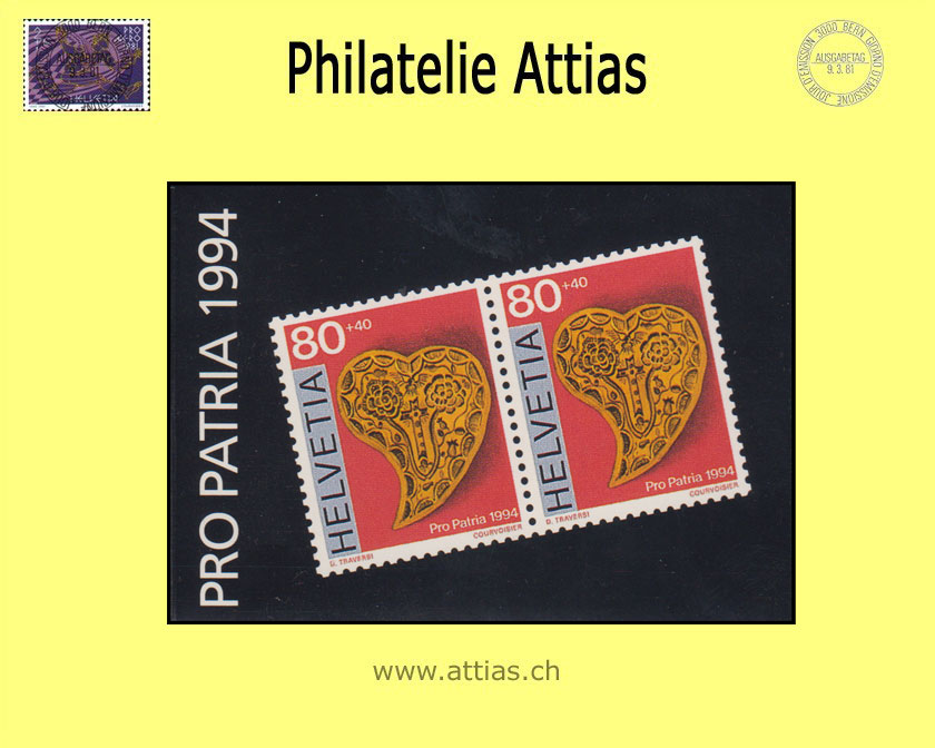 CH 1994 MH Pro Patria (B-6) ET-Stempel Gebäck-Model für "Kräpfli"