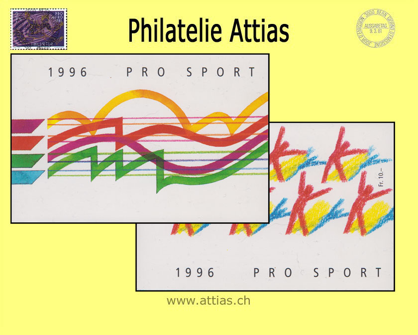 CH 1996 MH Pro Sport (PS-W80) Postfrisch Eidgenössisches Turnfest Bern 96