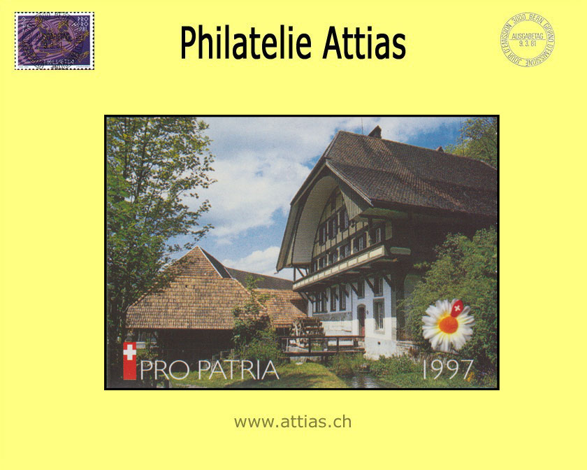 CH 1997 MH Pro Patria (B-9A) Postfrisch Mühle Lützelflüh