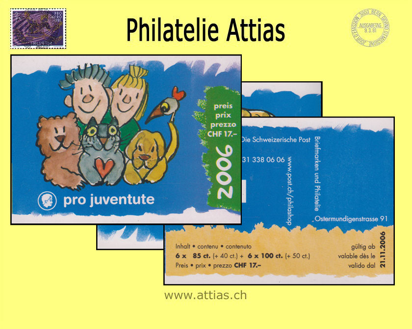 CH 2006 MH Pro Juventute (J-55) ET-Stempel Zeichnungen