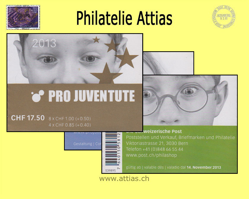 CH 2013 MH Pro Juventute (J-62) ET-Stempel Historische Lokomotiven