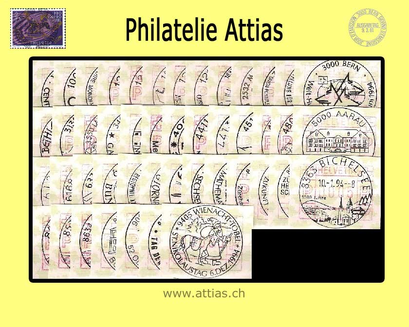 CHS 1994 Serie Sonderstempel 46 Stück