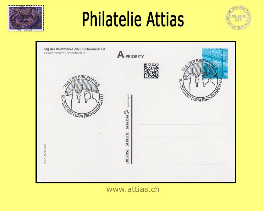 CH 2023 TdB Eschenbach LU, Bildpostkarte gestempelt 16.-18.11.2023 6274 Eschenbach