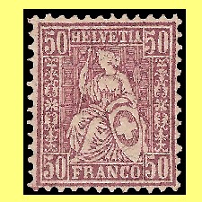 Sitzende Helvetia 1862-81